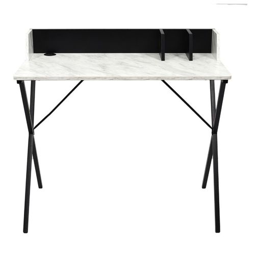 Bureau Effet Marbre "brice" 90cm Gris