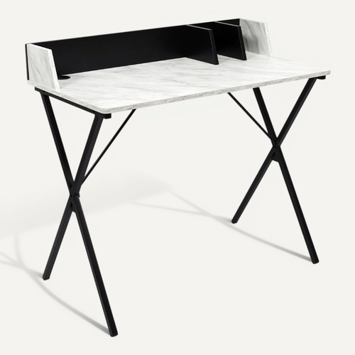 Bureau Effet Marbre "brice" 90cm Gris