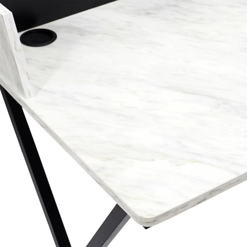 Bureau Effet Marbre "brice" 90cm Gris