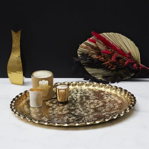 Plateau De Service "déco" 47cm Or