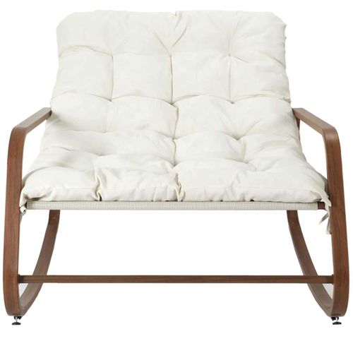 Fauteuil De Jardin à Bascule En Métal Miamii Imitation Bois