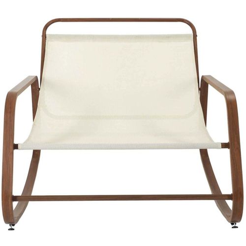 Fauteuil De Jardin à Bascule En Métal Miamii Imitation Bois