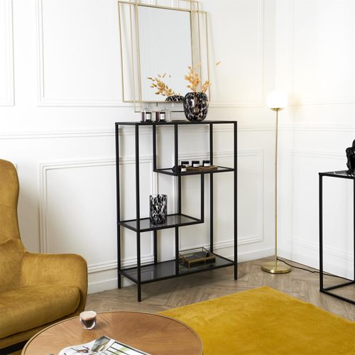 Etagère Métal Et Verre Fumé 113 Cm Edison