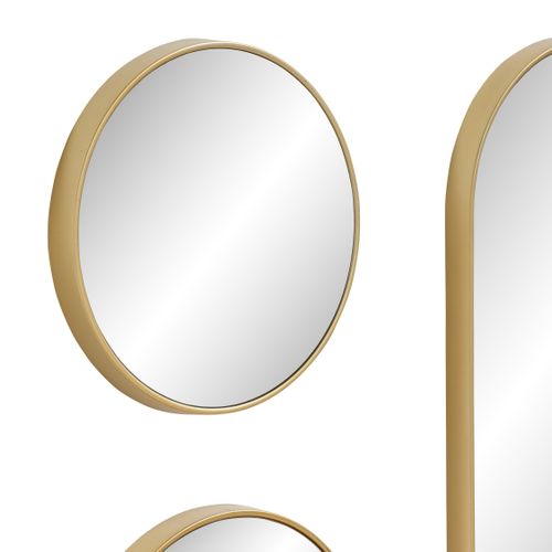 Set de 4 miroirs rond et ovale VERSA Doré