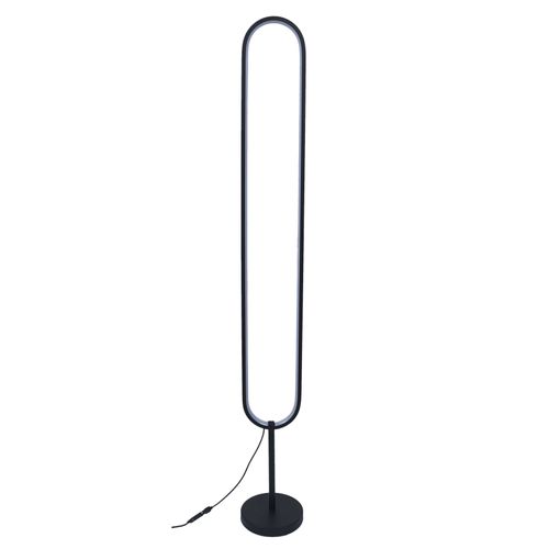 Lampe de sol ovale LED H.120cm Noire vue de face