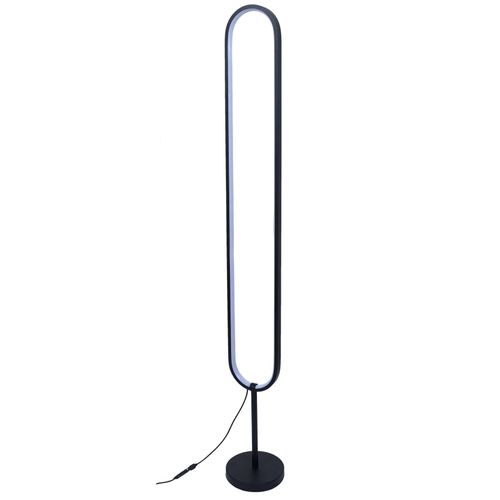 Lampe de sol ovale LED H.120cm Noire vue 3/4