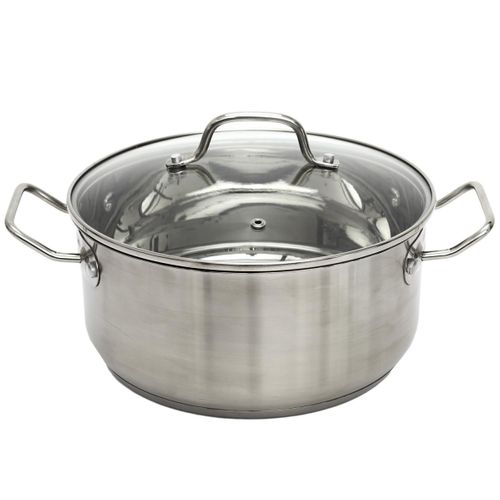 Faitout Avec Couvercle En Verre "inox" 28cm Argent