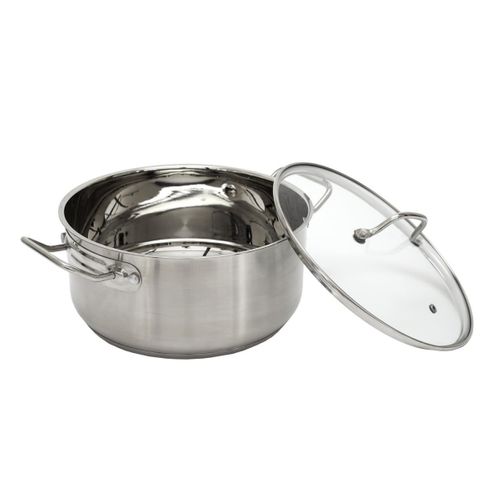 Faitout Avec Couvercle En Verre "inox" 28cm Argent