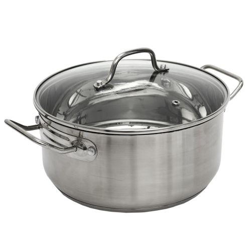 Faitout Avec Couvercle En Verre "inox" 28cm Argent
