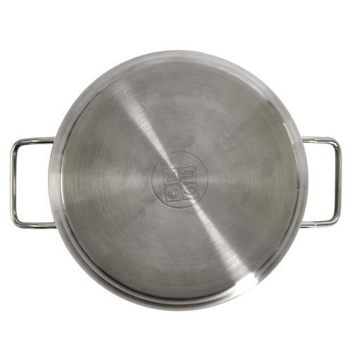 Faitout Avec Couvercle En Verre "inox" 28cm Argent