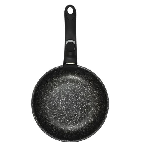 Lot De 3 Poêles Avec Poignée "pierre" 29cm Noir
