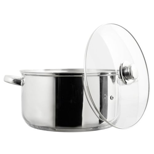 Grand faitout en inox 10L + couvercle en inox - Arts de la table
