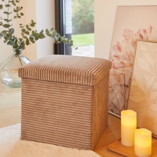 Pouf pliable SCOTT Taupe