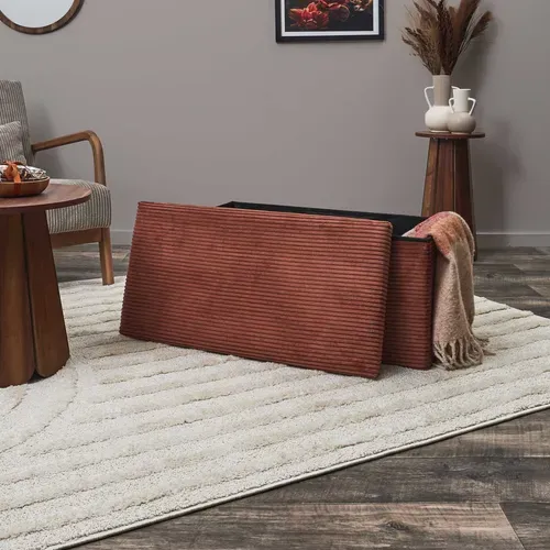 Banc pliable SCOTT terracotta vue d'ambiance 1