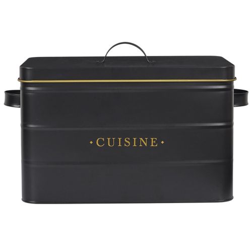 Boîte à Cuisine En Métal "lounge" 33cm Noir