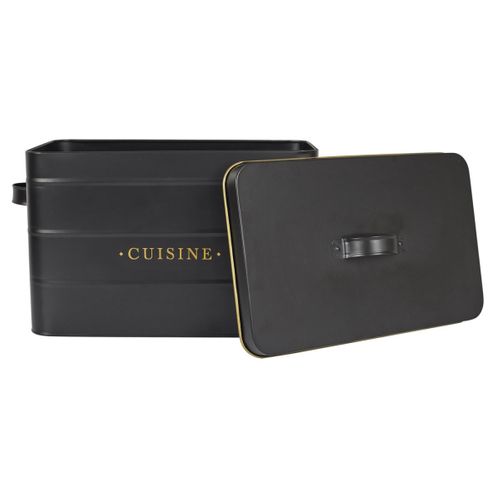 Boîte à Cuisine En Métal "lounge" 33cm Noir