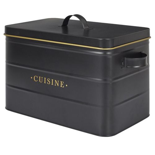 Boîte à Cuisine En Métal "lounge" 33cm Noir