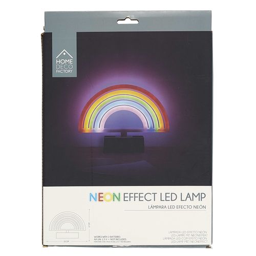 Lampe Néon LED  L. 22 cm ARC EN CIEL Multicolore
