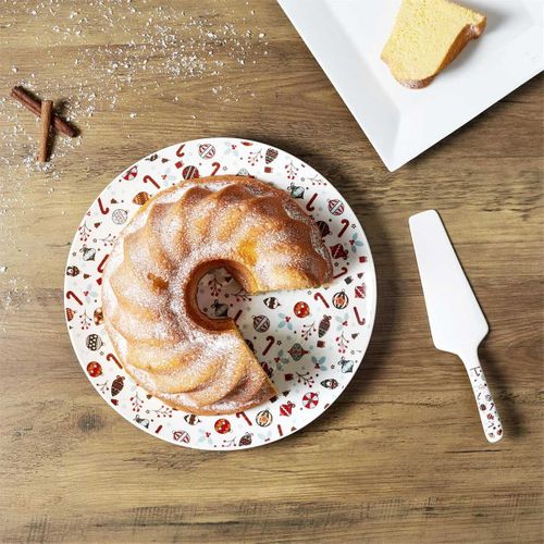 Plat et Pelle à Tarte "noël" 30cm Multicolore