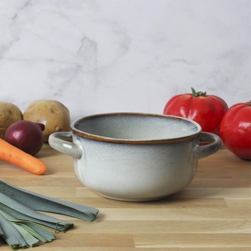 Lot De 6 Bols à Soupe "au Grès Du Temps" 14cm Gris