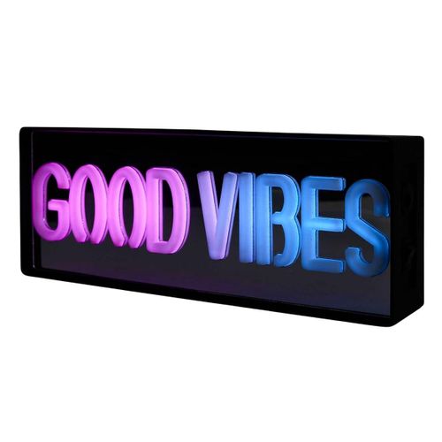 Lampe LED Effet Néon "good Vibes" 22cm Multicolore