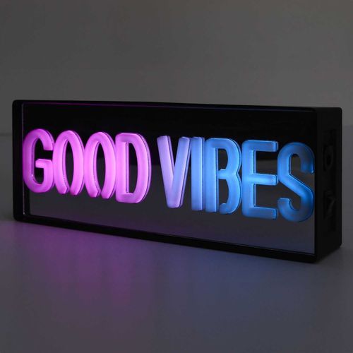 Lampe LED Effet Néon "good Vibes" 22cm Multicolore