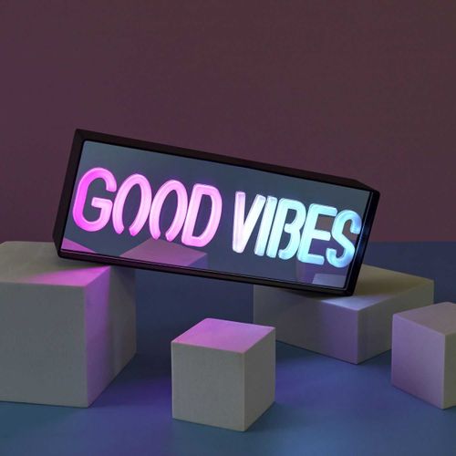 Lampe LED Effet Néon "good Vibes" 22cm Multicolore
