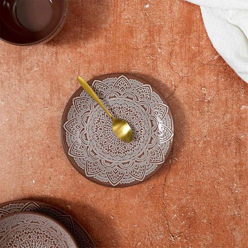 Lot De 6 Assiettes à Dessert "sahara" 19cm Terracotta