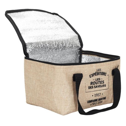 Lunch Bag Fraicheur Isotherme "effet Jute" 16cm Beige
