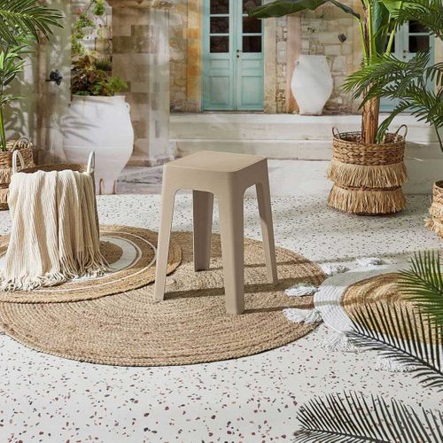 Lot De 6 Tabourets Empilables "spectra" 47cm Beige