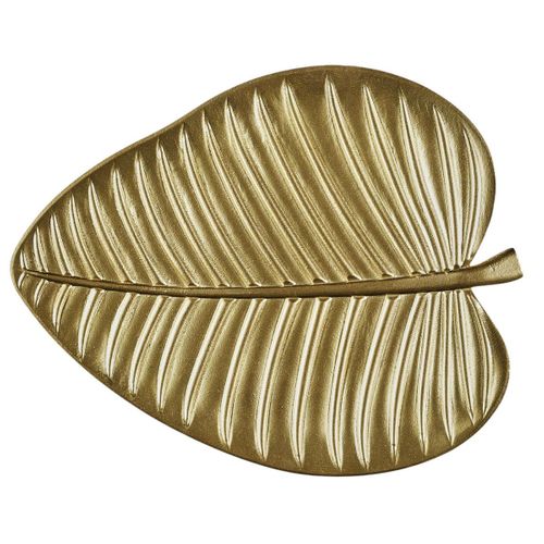 Vide-poche Design "feuille" 37cm Doré