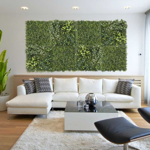Mur Végétal Artificiel "panache" 50x50cm Vert