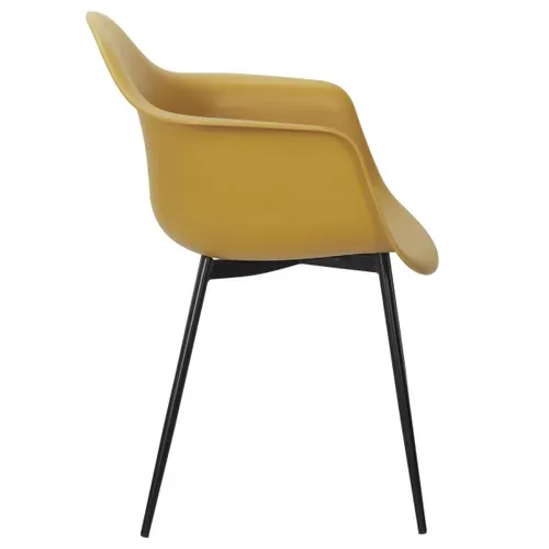 Lot De 4 Chaises Fauteuil "gustav" 85cm Jaune