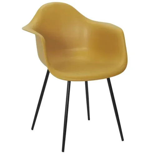 Lot De 4 Chaises Fauteuil "gustav" 85cm Jaune