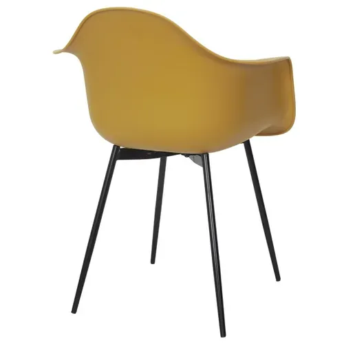 Lot De 4 Chaises Fauteuil "gustav" 85cm Jaune