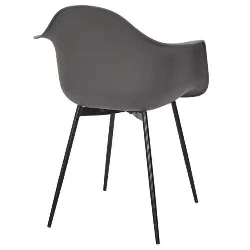 Lot De 4 Chaises Fauteuil "gustav" 85cm Gris