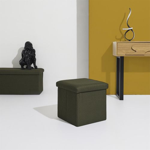Pouf Coffre Pliable "atome" 38cm Kaki