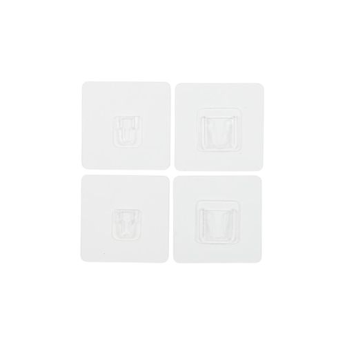 Lot De 2 Crochets Muraux "adhésifs" 7cm Transparent