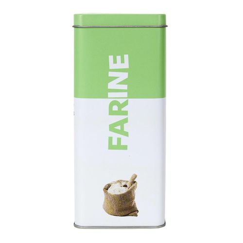Boîte À Farine En Métal "ludique" 18cm Vert