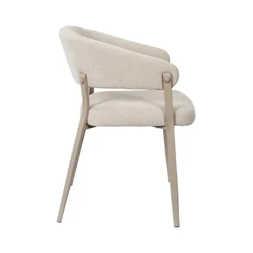 Lot De 2 Fauteuils De Table "emilia" 78cm Beige