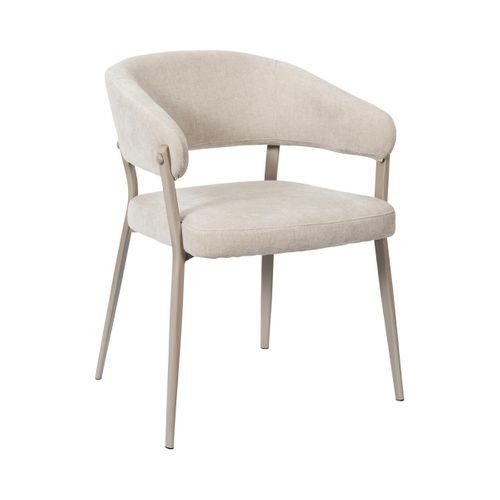Lot De 2 Fauteuils De Table "emilia" 78cm Beige