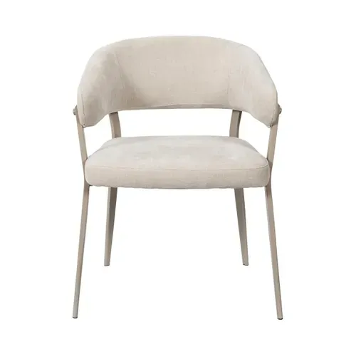 Lot De 2 Fauteuils De Table "emilia" 78cm Beige
