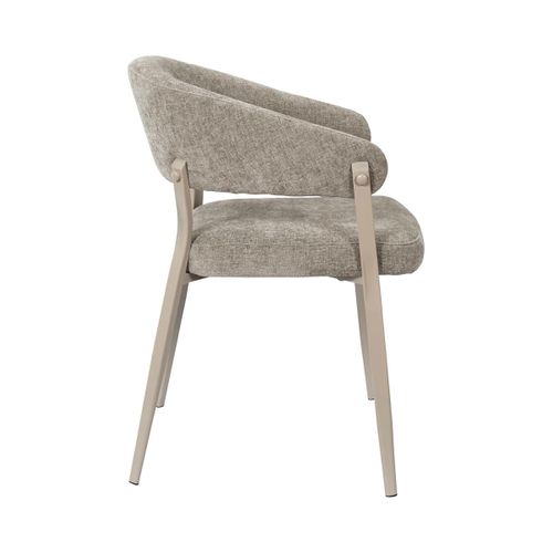 Lot De 2 Fauteuils De Table "emilia" 78cm Taupe
