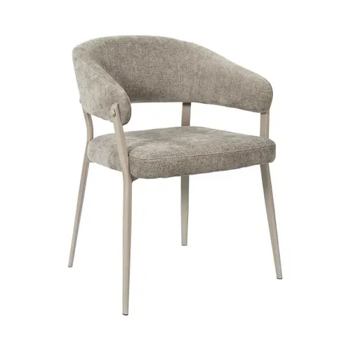 Lot De 2 Fauteuils De Table "emilia" 78cm Taupe