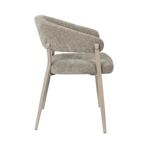 Lot De 2 Fauteuils De Table "emilia" 78cm Taupe