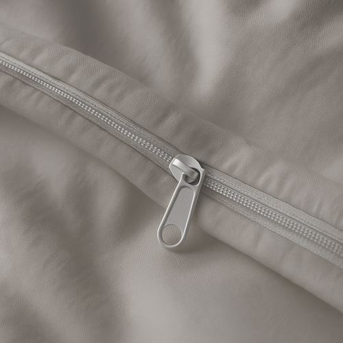 Parure 200/200 Gris Clair - Drap 160/200 + 2 Taies Oreiller 60/60 Cm
