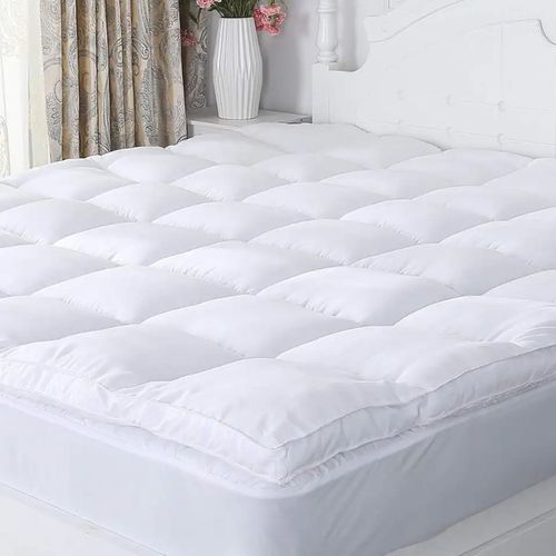 Surmatelas En Plumes D'Oie HOMESCAPES - 180x200cm - Épaisseur 7cm - 100% Coton