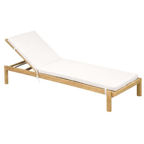Matelas Bain De Soleil Extérieur Imperméable Minorque - 60x190 Cm - Blanc