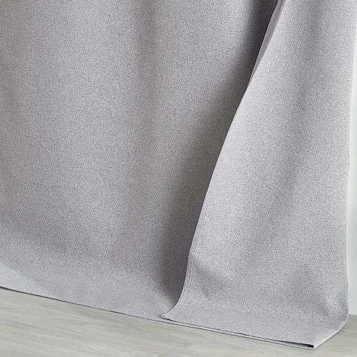 Rideau 100% Occultant Thermique Phonique Chiné - 160x240 Cm - Gris Clair