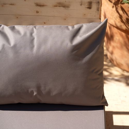 Set De 3 Coussins Palette Extérieur Imperméable Et Déhoussable Minorque - 120x80 Cm - Lin